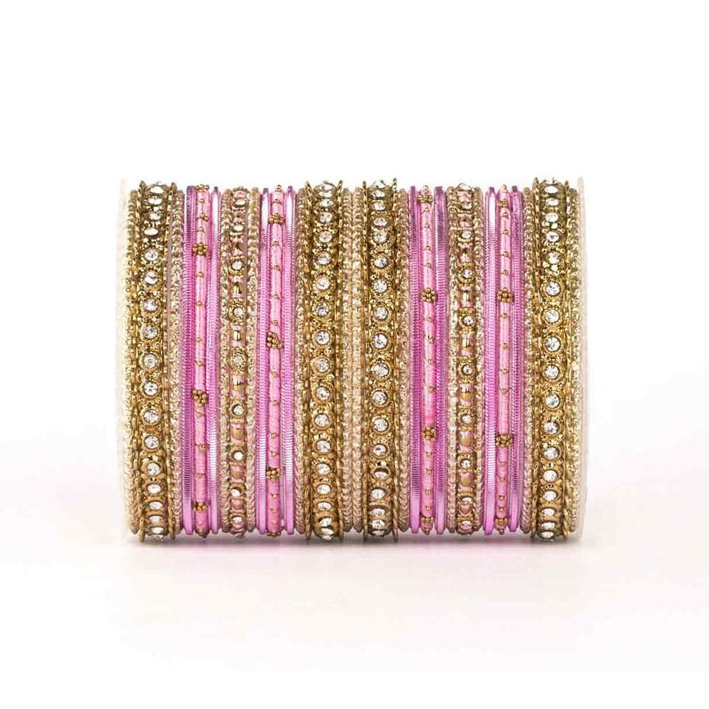 Indian Bangle set , Bridal Bangles, Thread Bangle Set, Stone & Silk Threads Bridal Bangle Set for Women, Indian Bollywood Jewelry for Girls