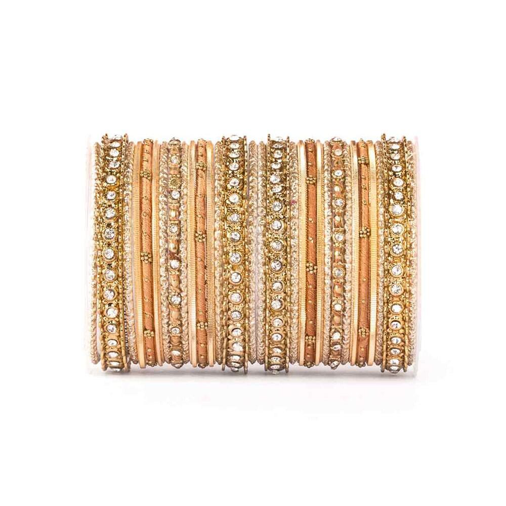Indian Bangle set , Bridal Bangles, Thread Bangle Set, Stone & Silk Threads Bridal Bangle Set for Women, Indian Bollywood Jewelry for Girls