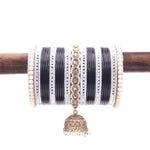 Bollywood Style Polki Kundan Pearl Jhumka Bangles Set Punjabi Pearl bangles Set/Bridal bangles/ wedding jewelry/pakistani set