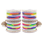 Bollywood Style Polki Kundan Pearl Jhumka Bangles Set Punjabi Pearl bangles Set/Bridal bangles/ wedding jewelry/pakistani set