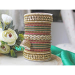 Indian Wedding Bangles With Stone Work Wedding Bangles Indian Jewelry with Jhumki Border