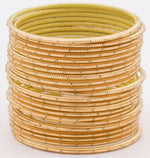 Indian Bangle Set 24 Plain Matte Textured Bangles, Metal Bangles Indian Jewelry / Bangles Bridal Bangles for Women