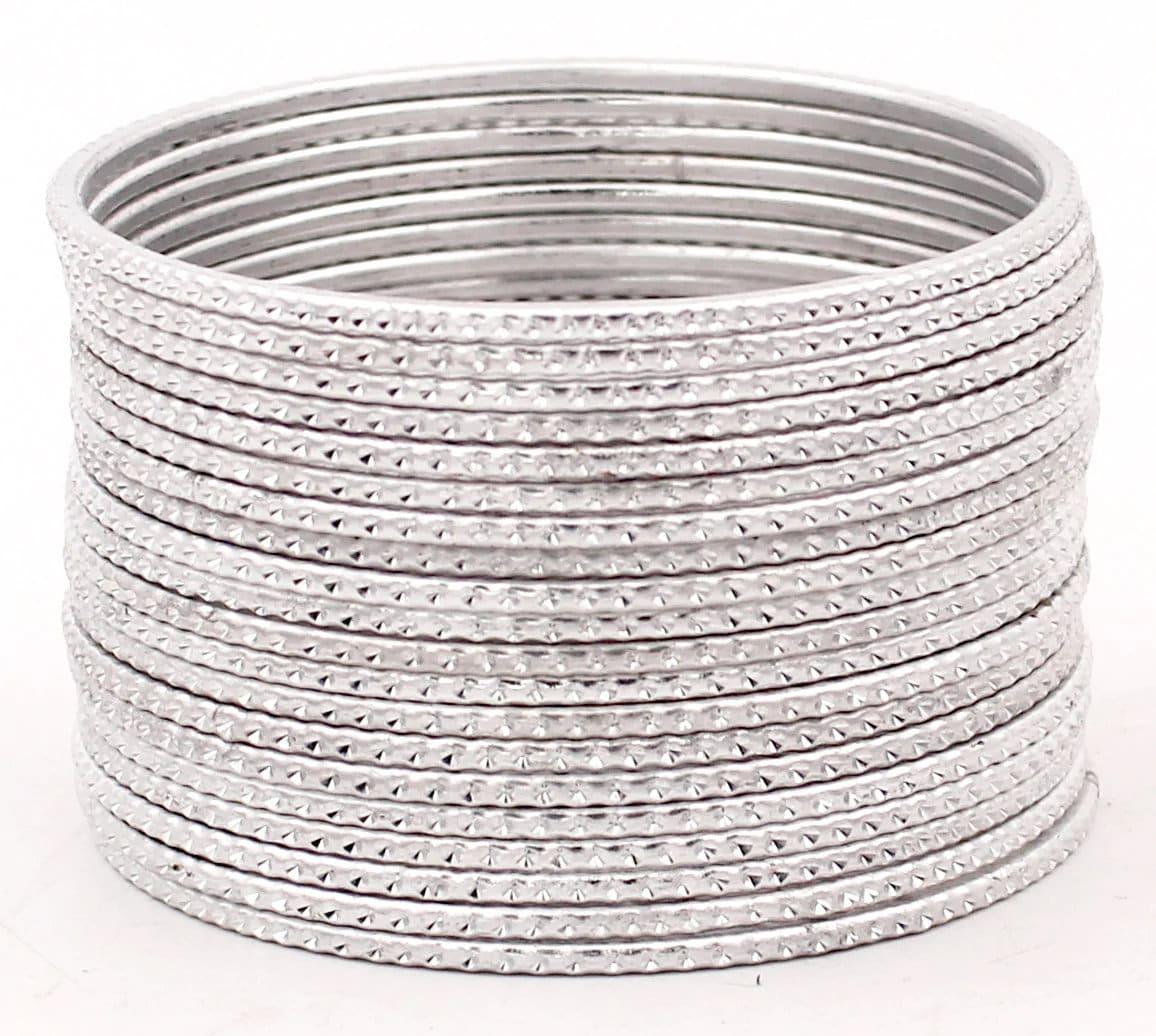 Indian Bangles Set 24 Shining Embossed Pattern Bangles, Indian Jewelry, Bridal Bangles for Women, Indian Bangles, Bollywood Jewelry