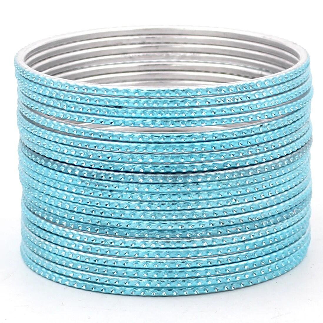 Indian Bangles Set 24 Shining Embossed Pattern Bangles, Indian Jewelry, Bridal Bangles for Women, Indian Bangles, Bollywood Jewelry