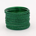 Indian Bangles, 24 Glitter Flat Shape Bangle Set , Indian Jewelry, Bridal Bangles for Women, Indian Bangles, Bollywood Jewelry