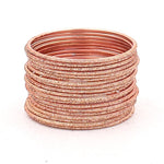 Indian Bangles, 24 Glitter Flat Shape Bangle Set , Indian Jewelry, Bridal Bangles for Women, Indian Bangles, Bollywood Jewelry