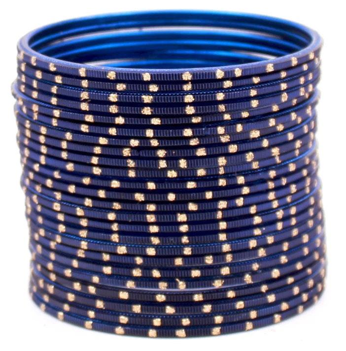 Indian Bangles, 24 Dual tone Golden Glitter Bangle Set, Indian Jewelry, Bridal Bangles, Indian Bangles, Bollywood Jewelry, Chudiyan