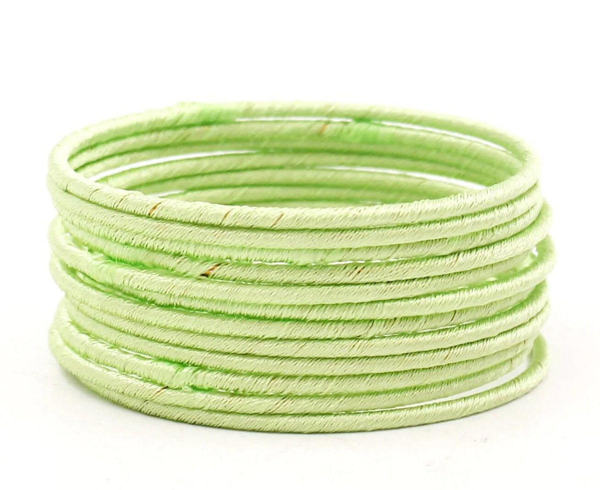 Indian Bangles, 12 Plain Silk Thread Bangle Set, Indian Jewelry, Bridal Bangles for Women, Indian Bangles, Bollywood Jewelry, Chudiyan