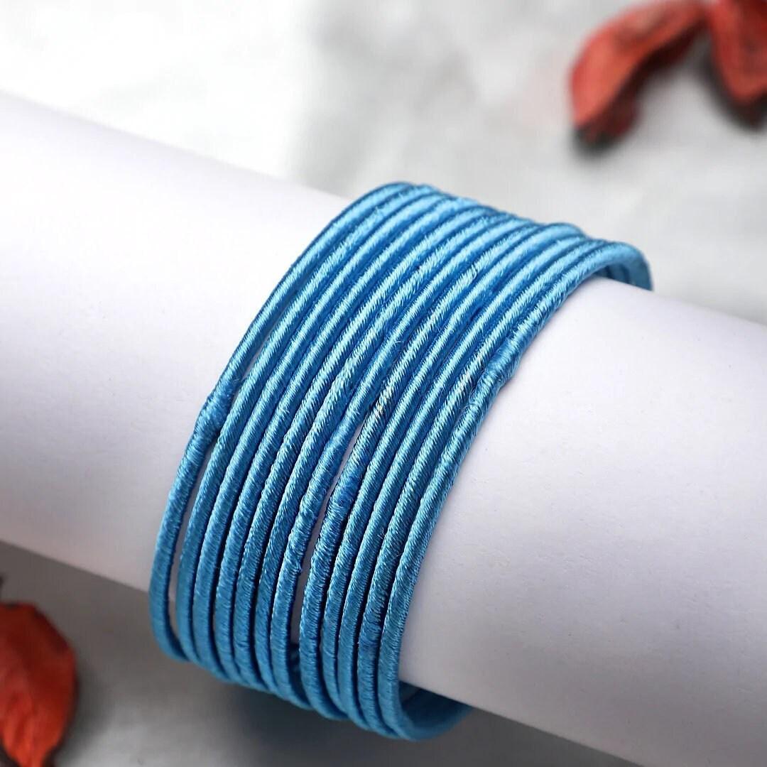 Indian Bangles, 12 Plain Silk Thread Bangle Set, Indian Jewelry, Bridal Bangles for Women, Indian Bangles, Bollywood Jewelry, Chudiyan