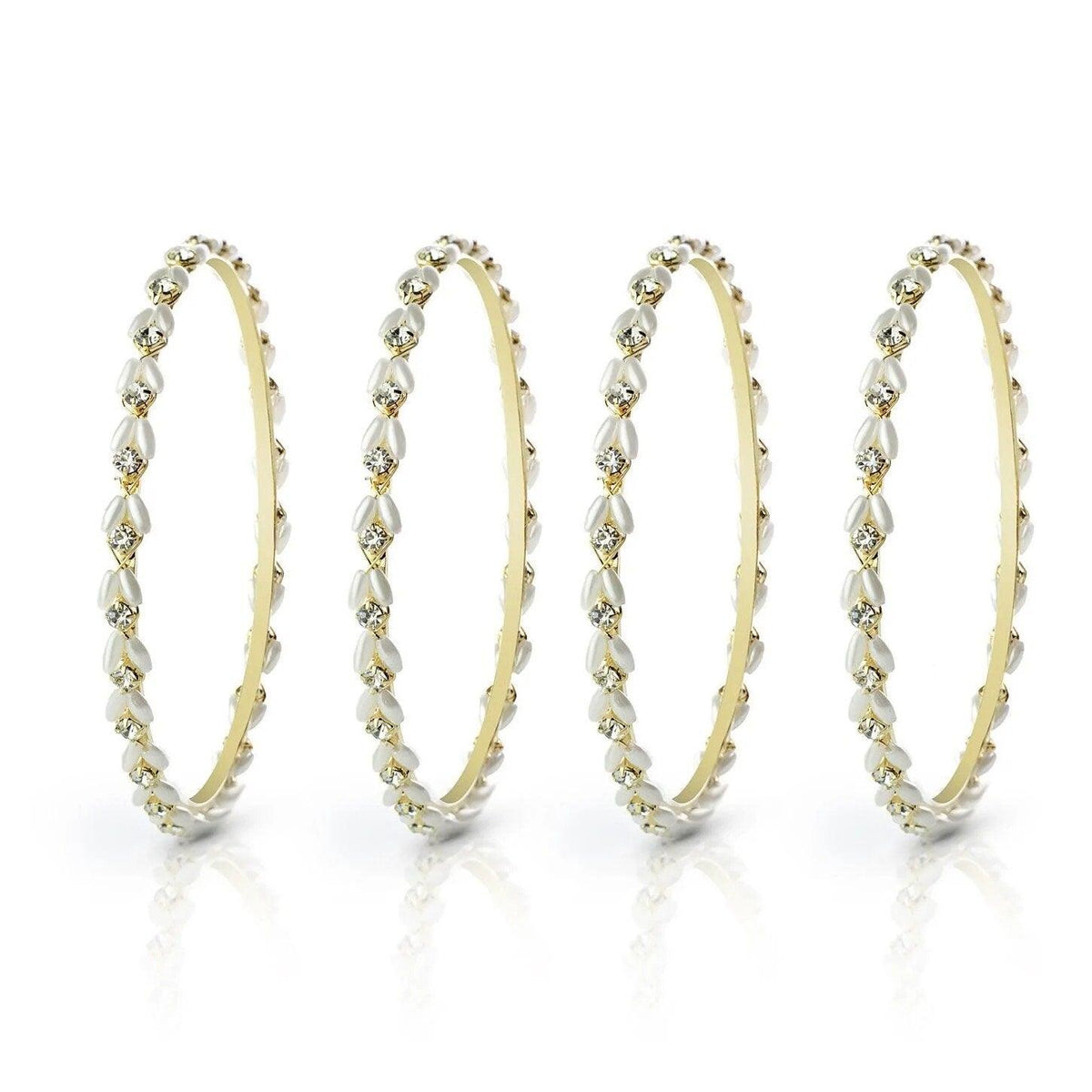Pearl Bangle Bracelet Set / Indian Bangles / Indian jewelry / Indian Bangles / Bracelet / Wedding Bangles / Bridal Bangles Set for Women