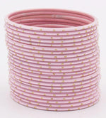 Indian Bangle Set 24 Plain Matte Textured Bangles, Metal Bangles Indian Jewelry / Bangles Bridal Bangles for Women