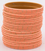 Indian Bangle Set 24 Plain Matte Textured Bangles, Metal Bangles Indian Jewelry / Bangles Bridal Bangles for Women