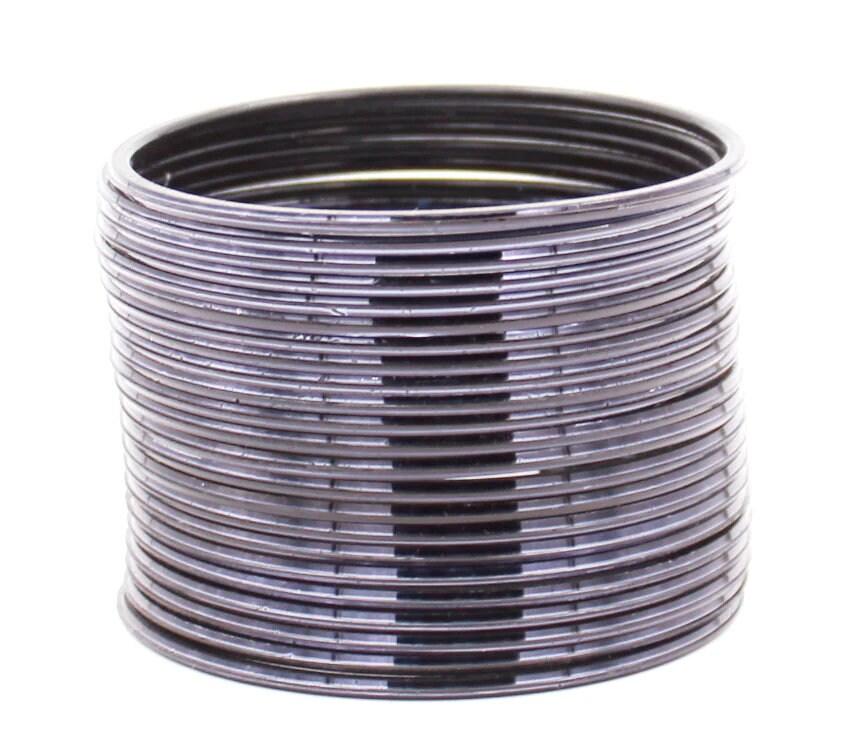 Indian Bangles Set 24 Shining Metal Bangles, Indian Jewelry, Bridal Bangles for Women, Indian Bangles, Bollywood Jewelry