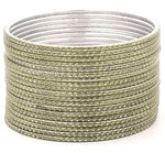 Indian Bangles Set 24 Shining Embossed Pattern Bangles, Indian Jewelry, Bridal Bangles for Women, Indian Bangles, Bollywood Jewelry