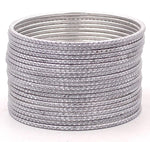 Indian Bangles Set 24 Shining Embossed Pattern Bangles, Indian Jewelry, Bridal Bangles for Women, Indian Bangles, Bollywood Jewelry