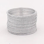 Indian Bangles, 24 Glitter Flat Shape Bangle Set , Indian Jewelry, Bridal Bangles for Women, Indian Bangles, Bollywood Jewelry