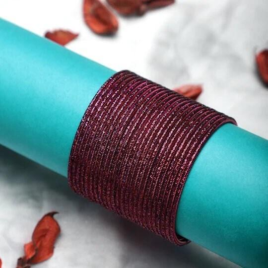 Indian Bangles, 24 Glitter Flat Shape Bangle Set , Indian Jewelry, Bridal Bangles for Women, Indian Bangles, Bollywood Jewelry