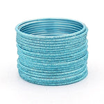 Indian Bangles, 24 Glitter Flat Shape Bangle Set , Indian Jewelry, Bridal Bangles for Women, Indian Bangles, Bollywood Jewelry