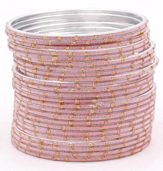 Indian Bangles, 24 Dual tone Golden Glitter Bangle Set, Indian Jewelry, Bridal Bangles, Indian Bangles, Bollywood Jewelry, Chudiyan