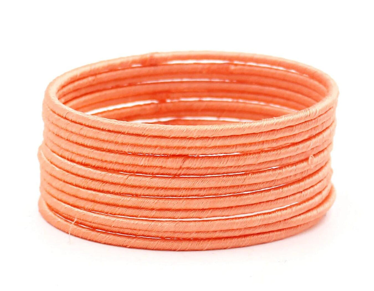 Indian Bangles, 12 Plain Silk Thread Bangle Set, Indian Jewelry, Bridal Bangles for Women, Indian Bangles, Bollywood Jewelry, Chudiyan