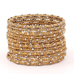 Indian Bangles / 12 Thread Stones Bangle Set / Indian Jewelry / Bridal Bangles / Stone Bangles / Bollywood Jewelry / Chudiyan for Women