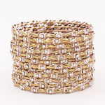 Indian Bangles / 12 Thread Stones Bangle Set / Indian Jewelry / Bridal Bangles / Stone Bangles / Bollywood Jewelry / Chudiyan for Women