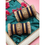 Indian bangle set, Wedding bangles, Indian bangles, Traditional Indian jewelry, Brass Metal and Stone Bridal Bangle Set for Women