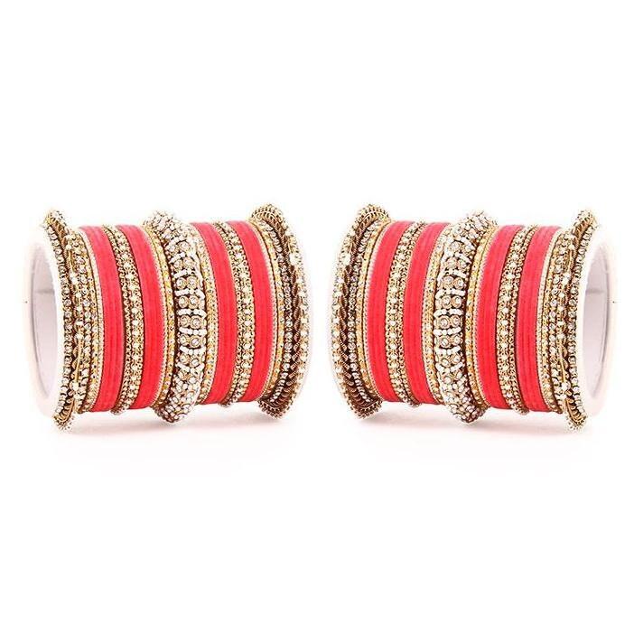 Indian Velvet Bangles Set Designer Bangles Set Choora Bangles Pearl & Kundan Bridal Bangles Set Wedding jewelry (Set of 2)