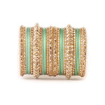 Traditional Kundan Bangle Set with stone work , Wedding bangles, Indian Jewelry