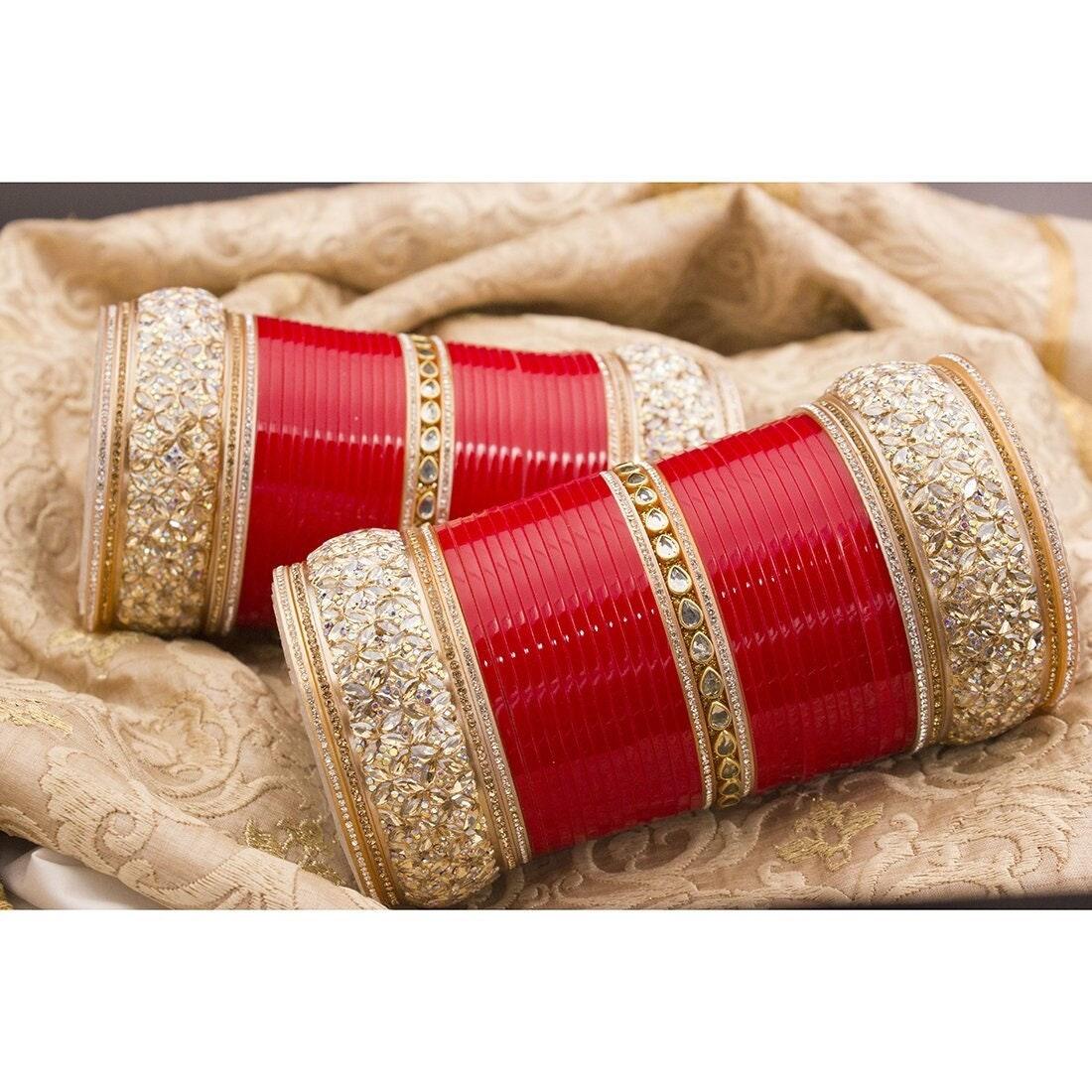 Traditional Bridal Chura, Punjabi Chuda Wedding Bangles, Punjabi Choora, Pakistani Choora, Punjabi Chooda, Bridal jewelry, Gift ideas