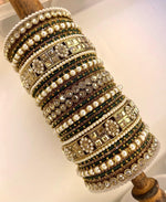 Rich Texture Bangle Set with Silk thread Bangles, Bridal bangles, Bridal Choora Set Wedding Eid Karwachauth Navratri Bollywood Choora