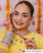 Indian Bangle Set , Bridal Bangles, Traditional Mirror Bangle Set, Brass Metal & Stone Bridal Bangle Set with Jhumki Borders, Indian Jewelry