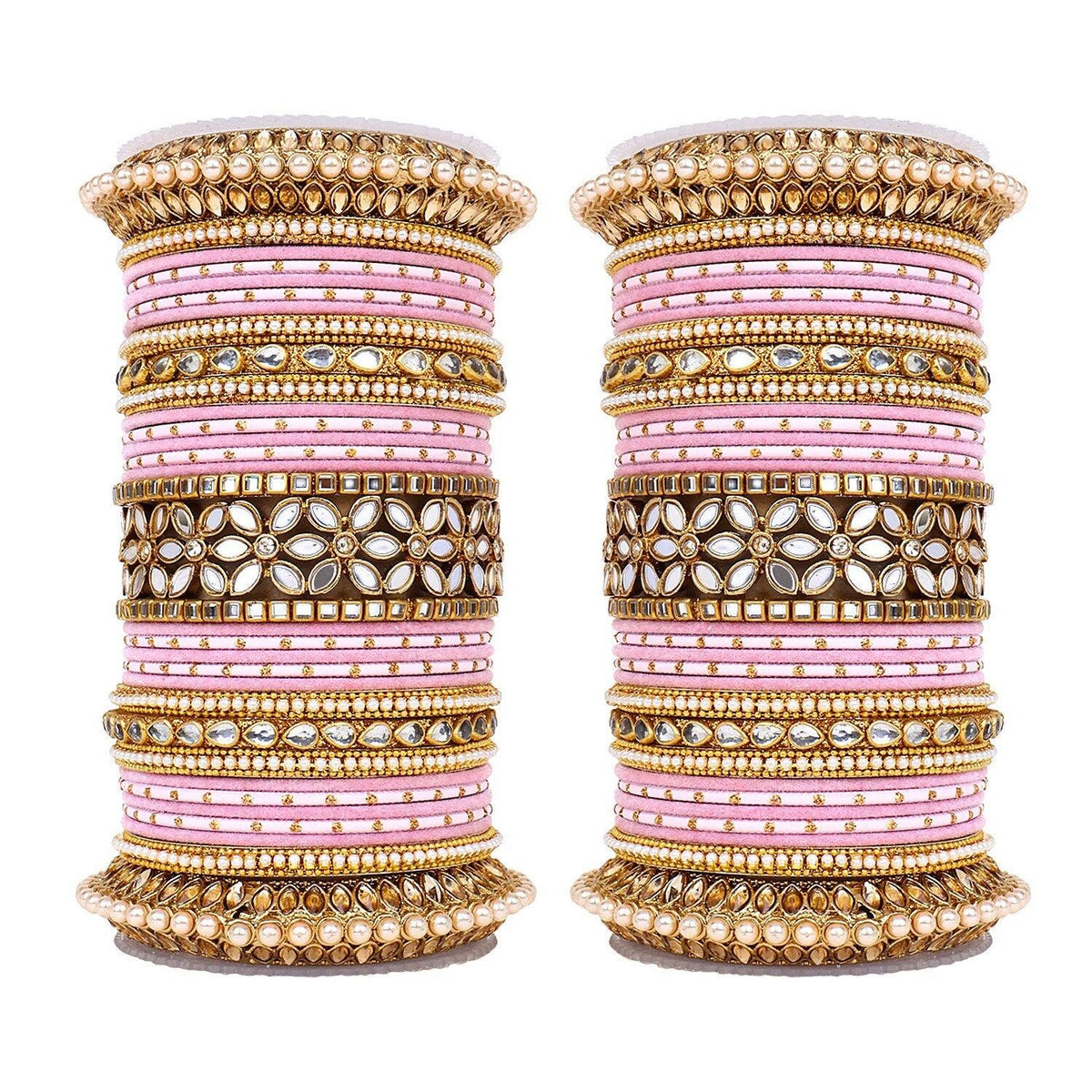 Traditional Punjabi Bridal Red Bangle set with flower mirror kada and pacheli Bangles, Indian Designer Wedding Chura Churi