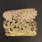 Gold Cuff Bracelet, Gold Bangle, Gold Plated Alloy Antique Cuff Bracelet, Wide Gold Bangle Arm Cuff, Gift For Her, Arm Cuff