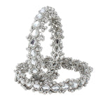 Kundan Indian Bridal Kadas, Pearl Wedding Jewelry, Statement Jewelry, Wedding Bangles, Pearl Bangles, Silver gold kadas