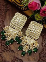 Kundan pearl earring set, gold plated fashion earring, kundan earrings, pearl cluster earrings, bridal earrings, kundan studs