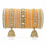 Indian Bangles in Different Colors Pearl Bangles Set with Jhumki Borders, Indian wedding Tassel Bangles Set Woman Jewelry Set