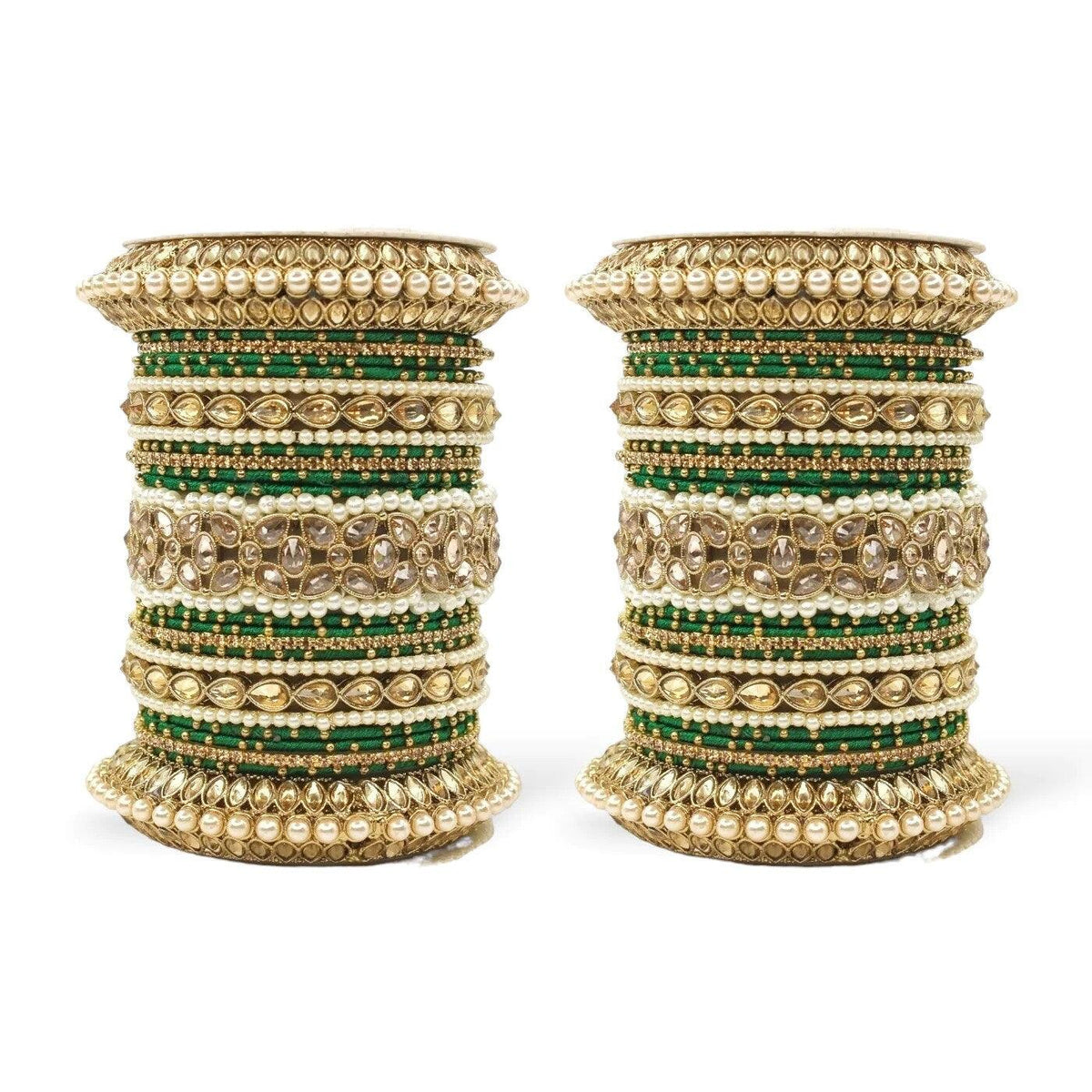 Bridal Punjabi Pacheli kada chuda set, Indian bangles pearls beaded chura, pakistani party wear eid stone work bangles, Indian Jewelry