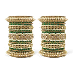 Bridal Punjabi Pacheli kada chuda set, Indian bangles pearls beaded chura, pakistani party wear eid stone work bangles, Indian Jewelry