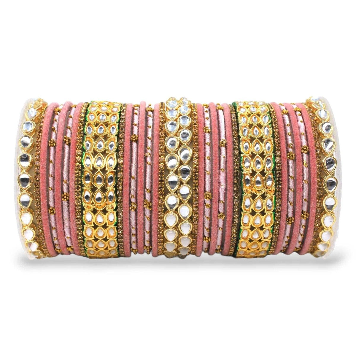 Silk Thread Kundan Kada Stones Bangle Set, Kundan stone silk thread bangles, Silk thread bangles set, Handcrafted silk thread bangles set