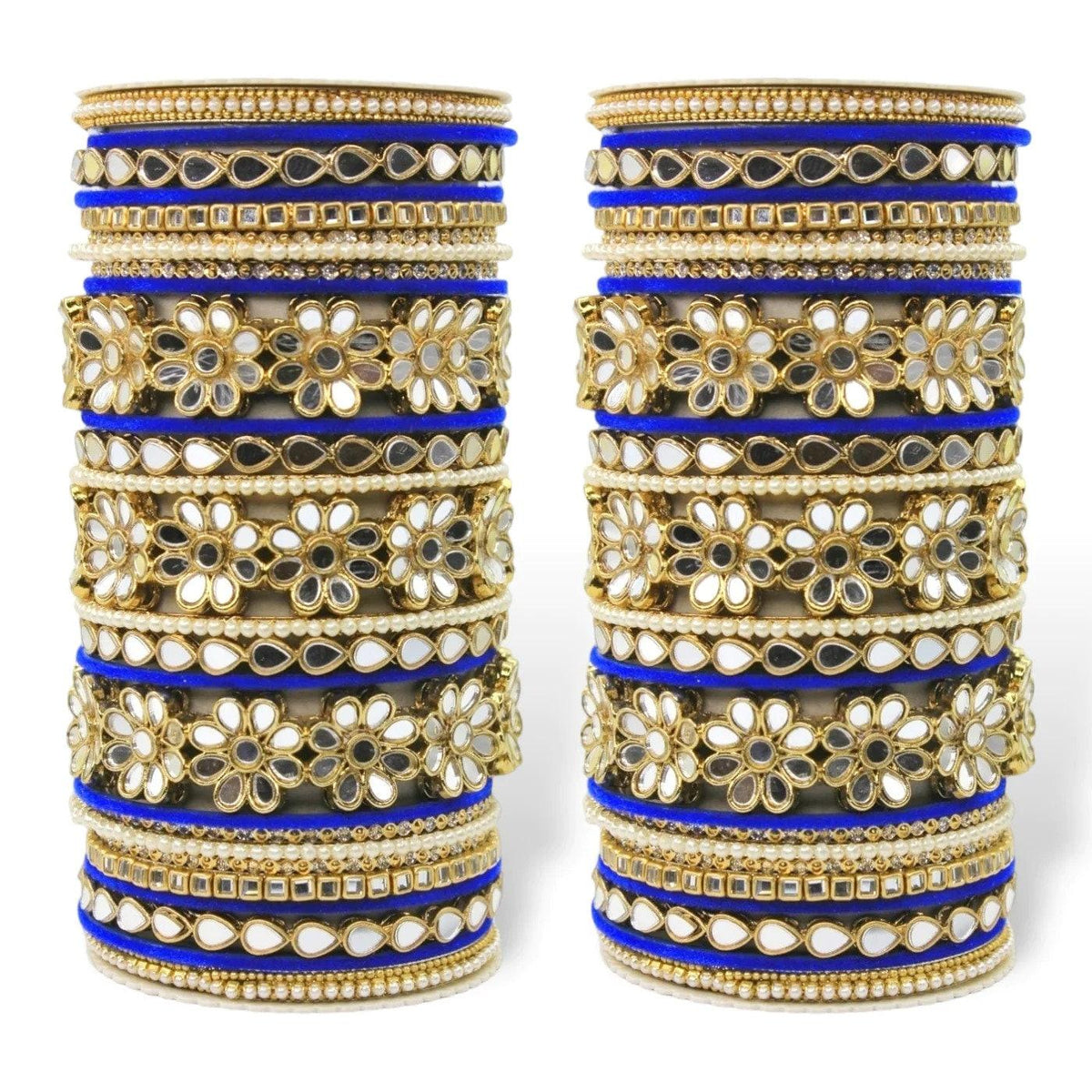 Beautiful Mirror work Silk thread Bangle Set, Wedding Jewelry, Bridesmaid Gift, Indian Wedding Bangle, Silk Thread Bangles with Flower kada