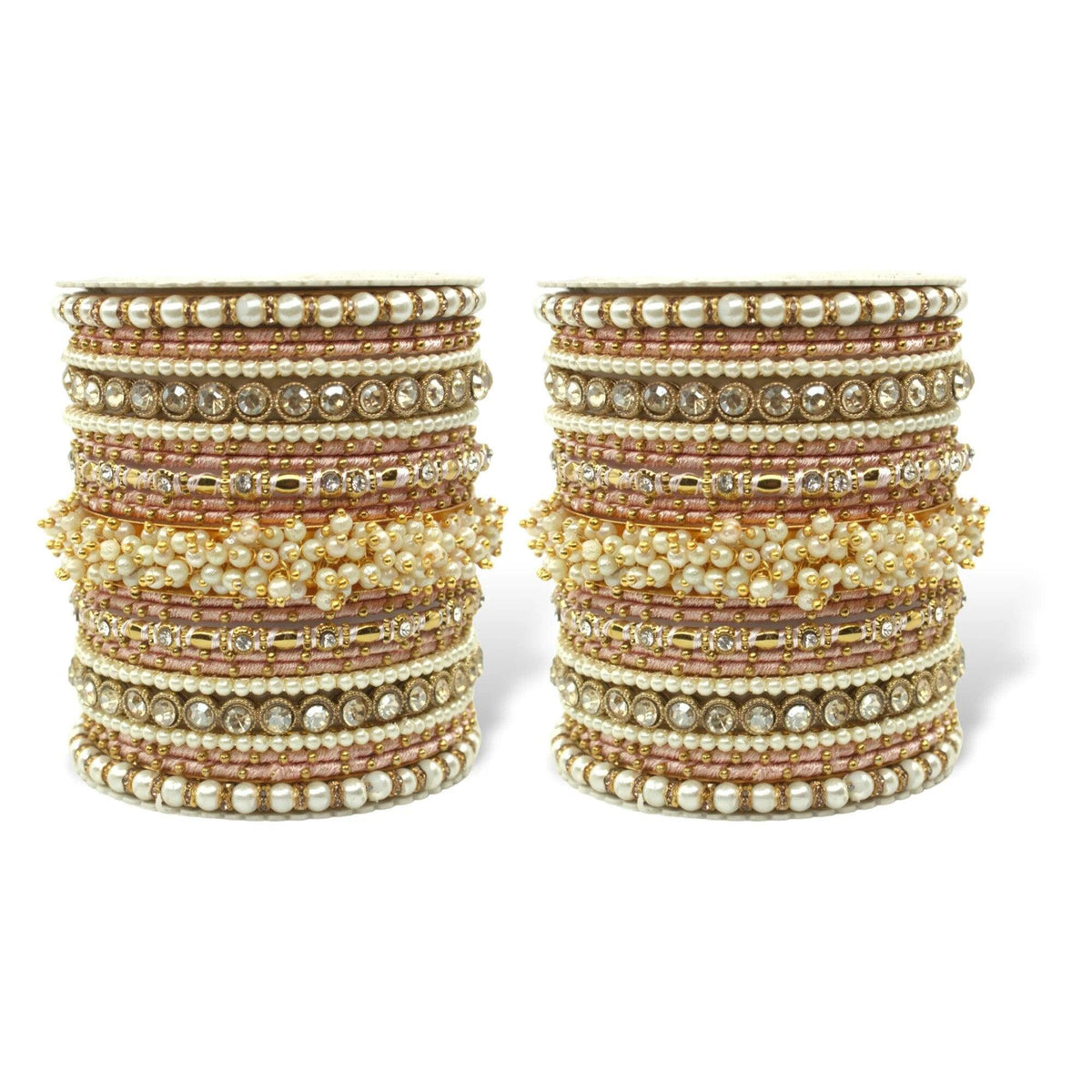 Indian Pearl bangles set with stone work kada, Indian bangles, Wedding jewelry, festive colorful bangles size 2.4/6/8/10 set for 2
