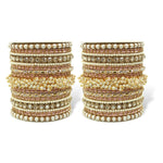 Indian Pearl bangles set with stone work kada, Indian bangles, Wedding jewelry, festive colorful bangles size 2.4/6/8/10 set for 2