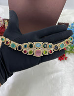 Satrangi AD Multi Choker Necklace Set | Indian Jewellery | Matching Earrings | Premium AD Stone Indian Necklace Set