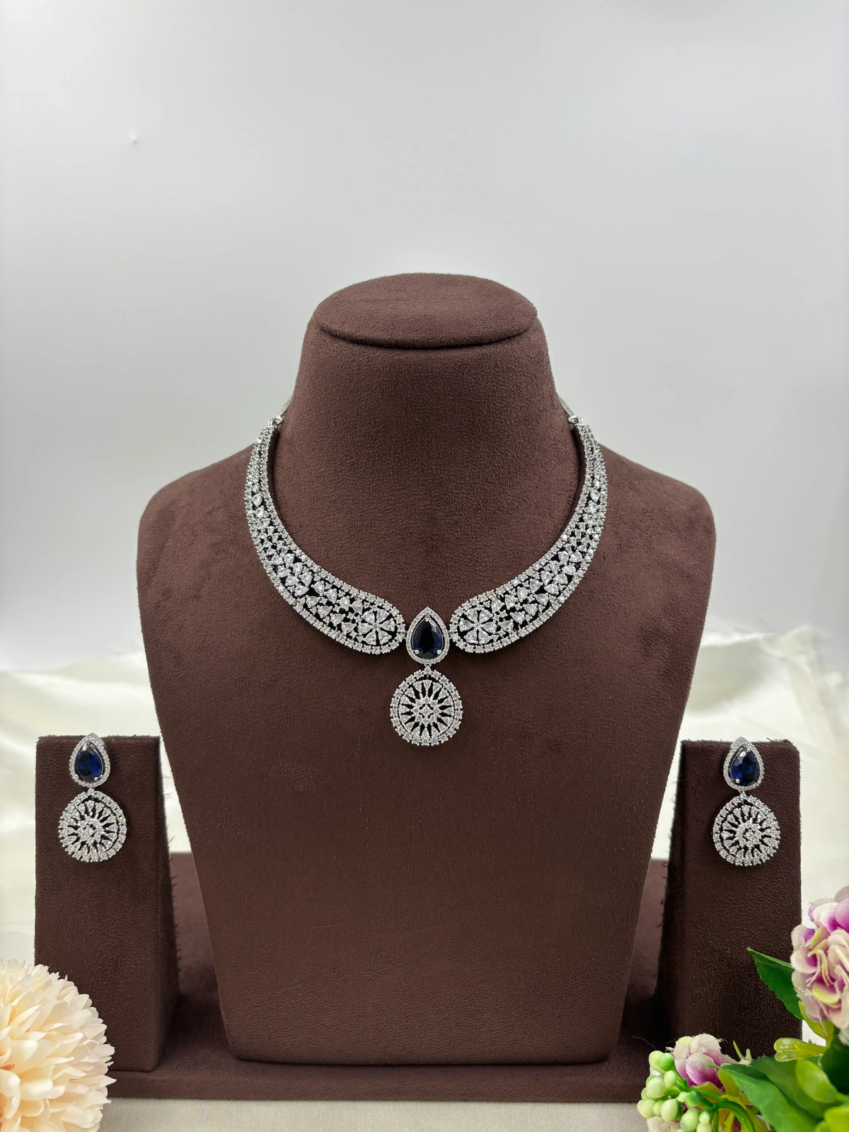 American Diamond Necklace Set – Elegant Bridal & Party Wear Jewelry