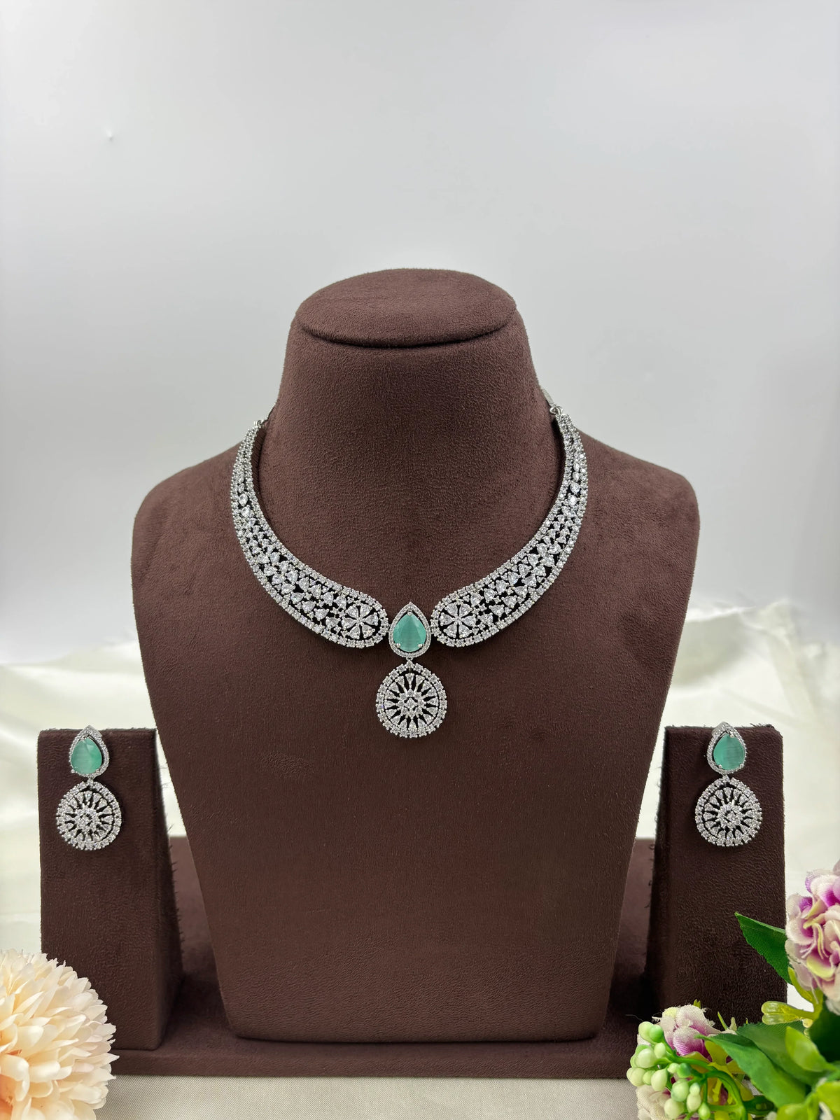 American Diamond Necklace Set – Elegant Bridal & Party Wear Jewelry