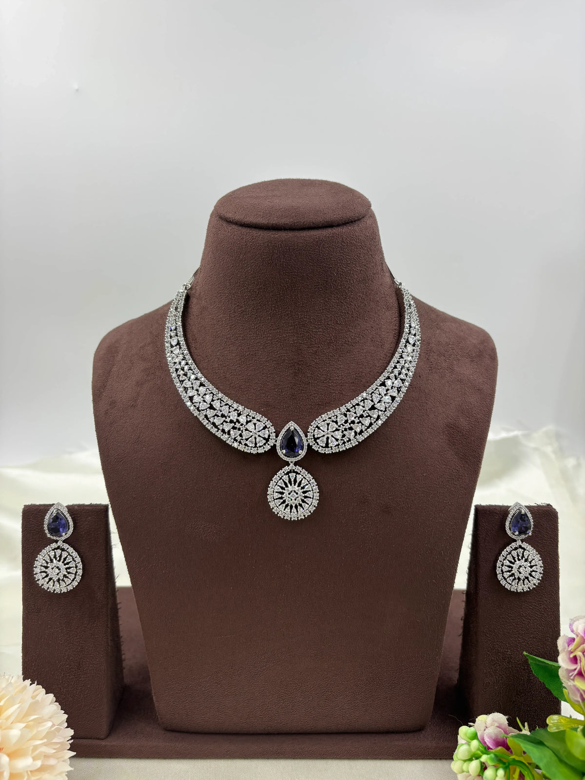 American Diamond Necklace Set – Elegant Bridal & Party Wear Jewelry