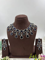 American Diamond Premium Necklace Set with Earrings – Bridal & Party Jewelry