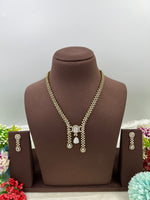 Victorian Drop Necklace Jewellery Set with Matching Earrings | Indian Jewellery | Premium Indian Necklace Set for Women