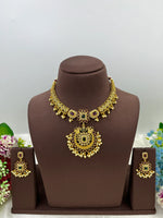 South Indian Temple Necklace Set – Traditional Bridal Jewelry